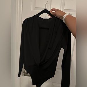 ZARA deep neck body suit